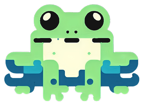 Пиксельная лягушка - талисман FrogeeSoft